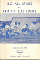 British Columbia v British Isles 1966 rugby  Programme
